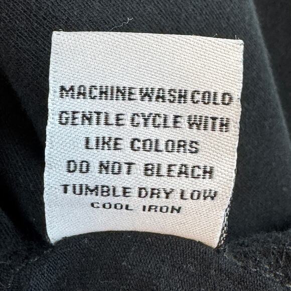 Habitat Black Asymmetrical Layered Sharkbite Hem 3/4 Sleeve Shirt Size Small - Picture 6 of 13